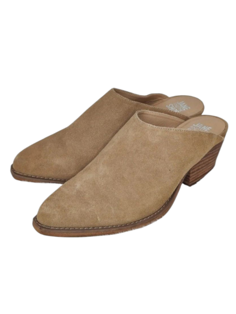 Tan suede Jane And The Shoe Karissa western mule Sz 8.5
